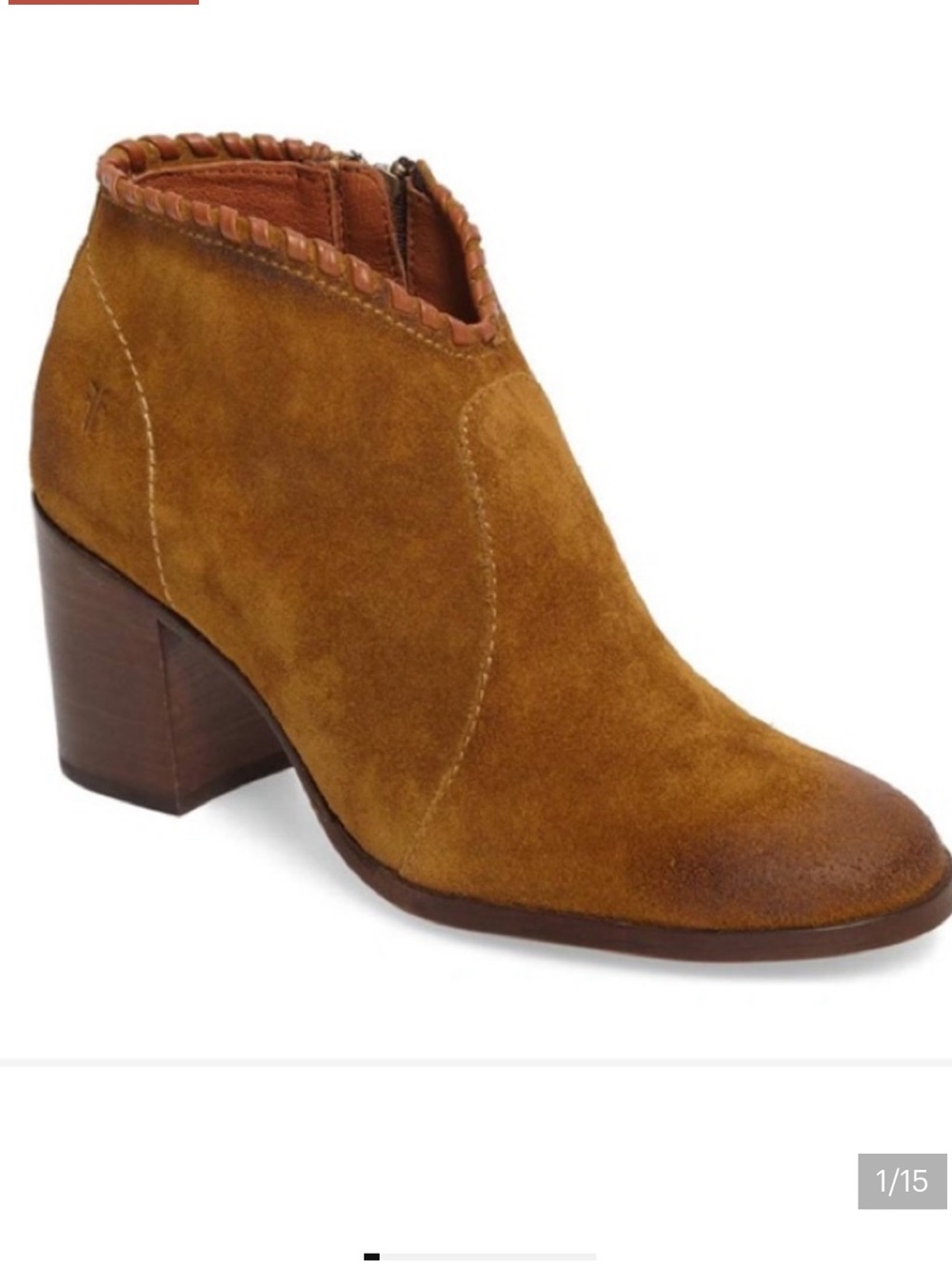 Frye Nora Whipstitch Shootie Suede Bootie